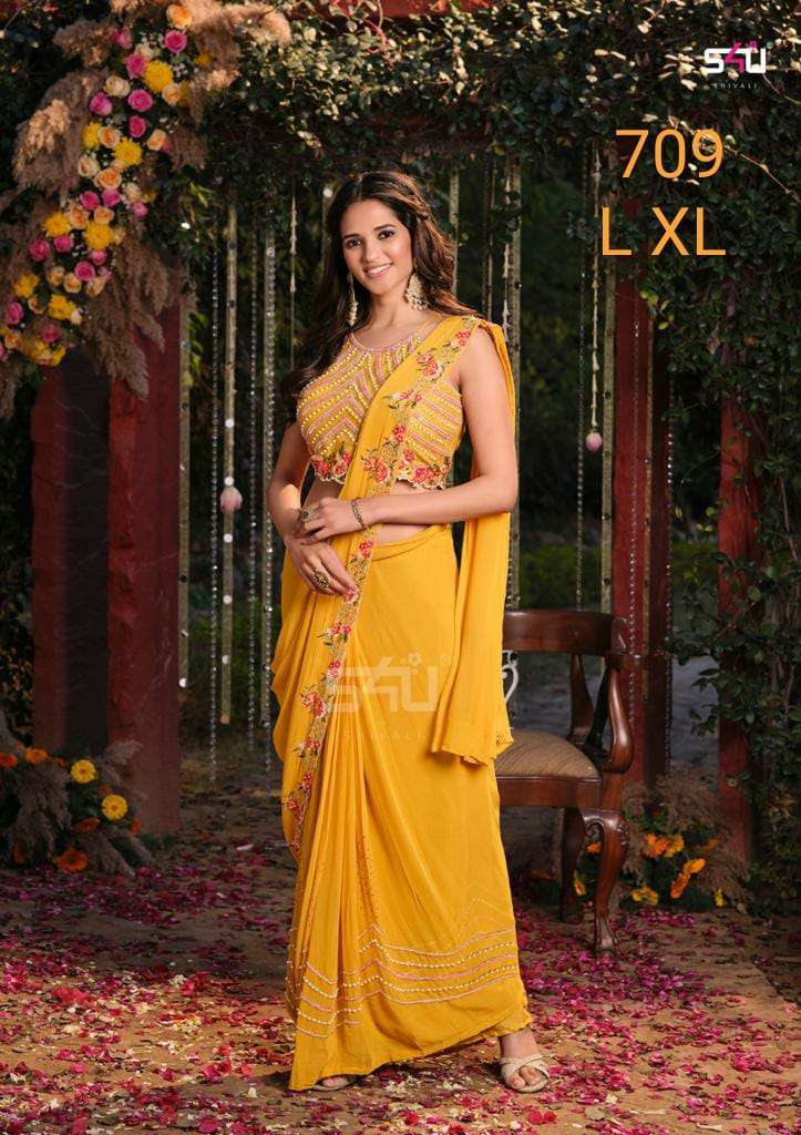 s4u 709 design combo set of ready to wear saree at best rate