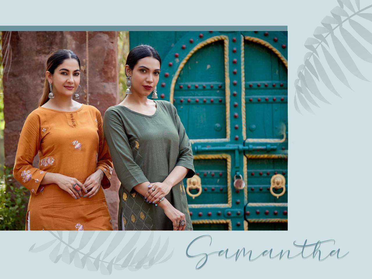 samnatha series 01-08 heavy cotton milange kurti 