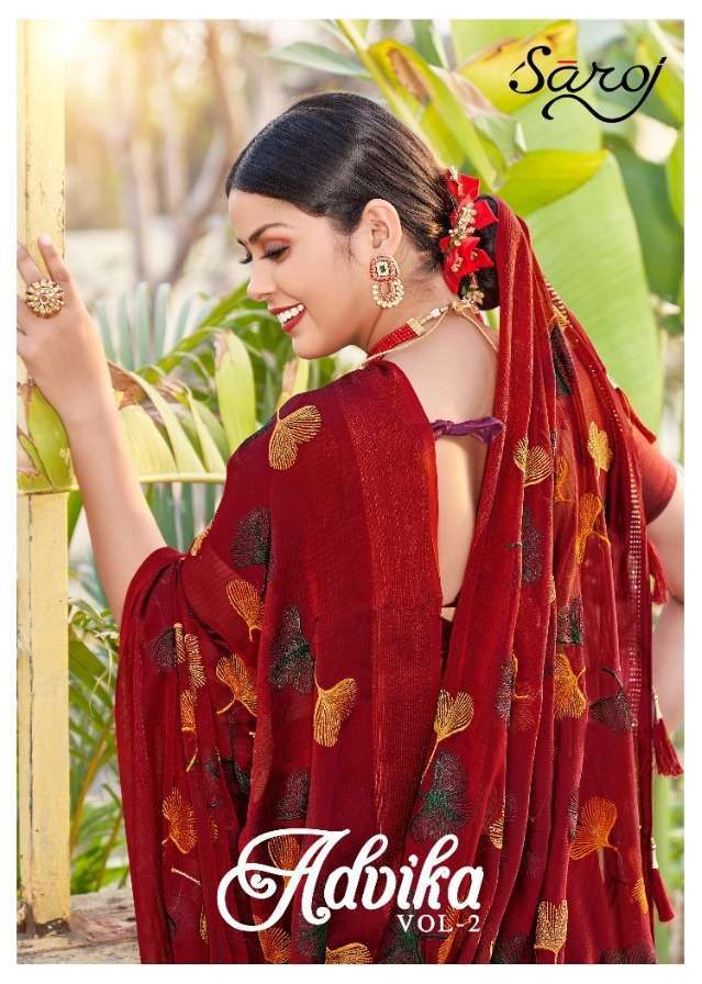 saroj advika vol 2 series 1001-1004 Heavy and soft Georgette saree