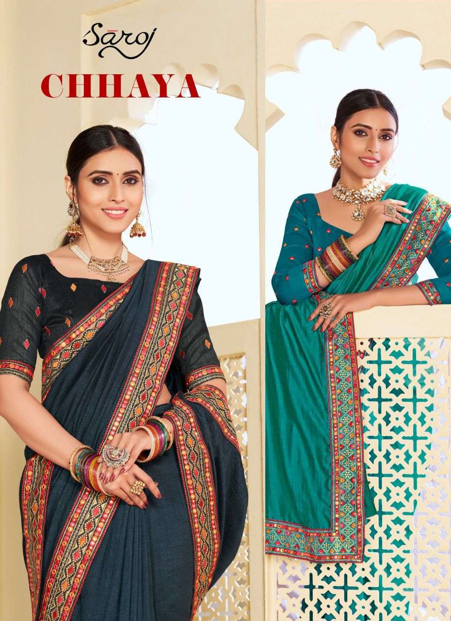 saroj chhaya series 268001-268008 Soft Vichitra Silk saree