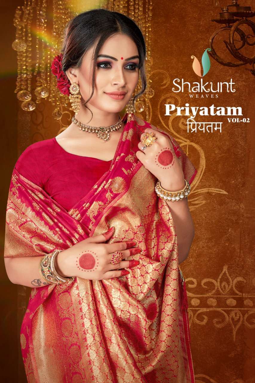 shakunt priyatam vol 2 series 33377-33382 cotton weaving saree