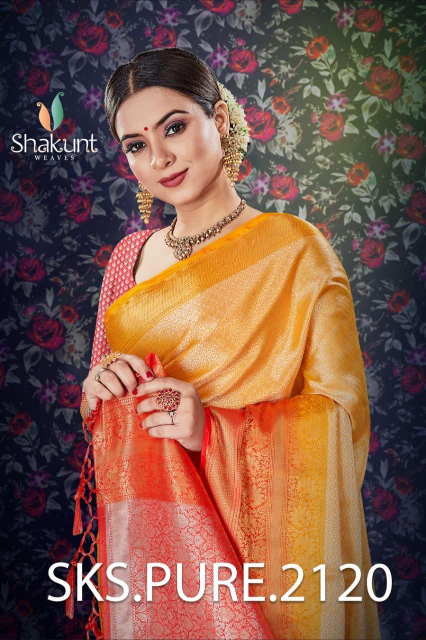 shakunt sks 2120 series 33434-33439 pure art silk saree