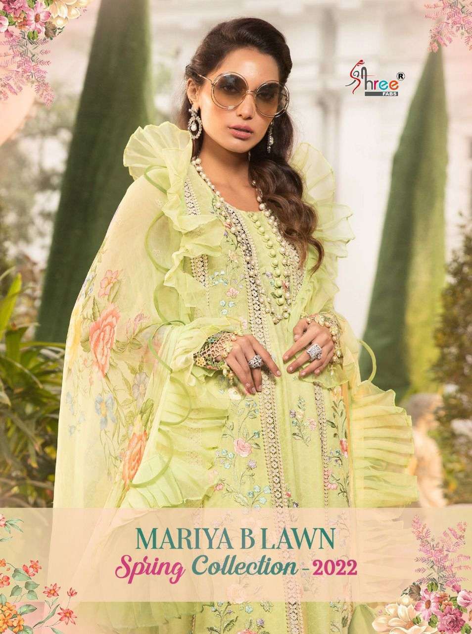 shree fabs maria b lawn spring 2022 series 2089-2096 pure cotton suit