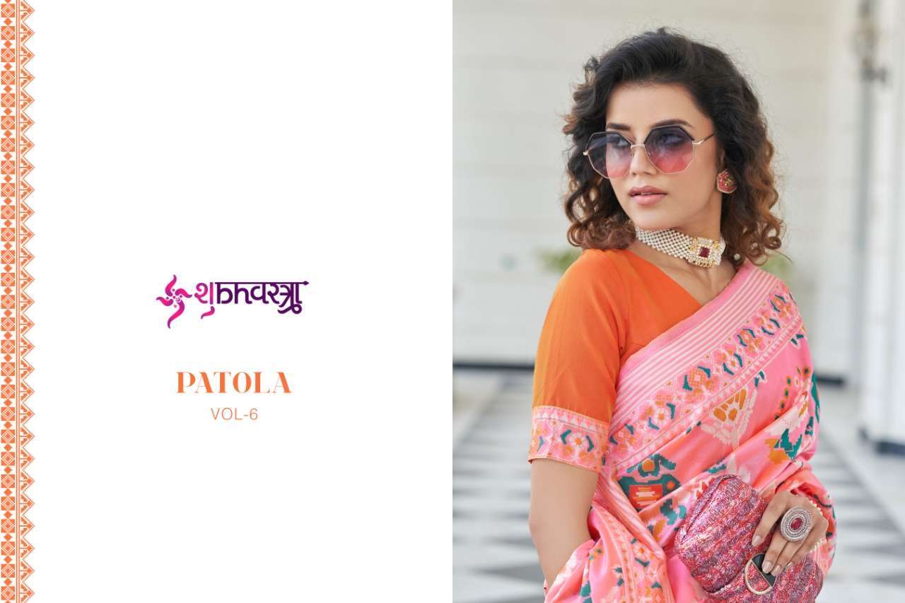 shubh vastra patola vol 6 series 5351-5354 patola silk saree