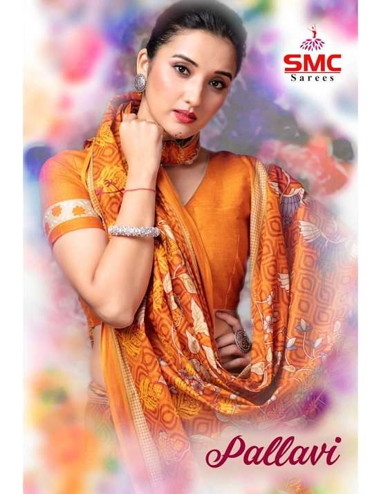 SMC Pallavi series 1001-1030 cotton printed saree