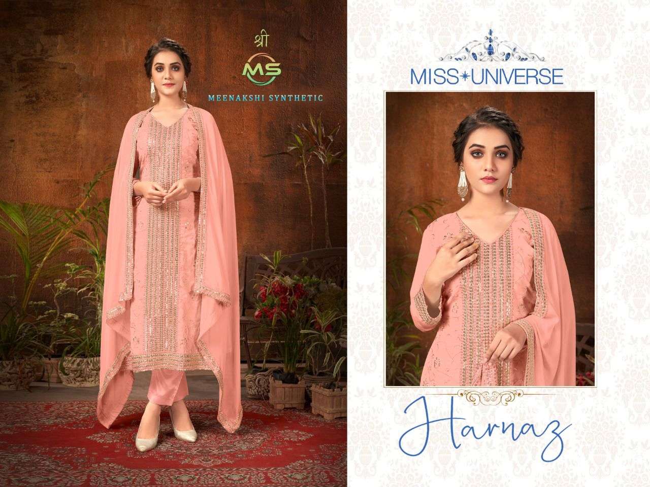 sms harnaz Faux Georgette embroidery suit 