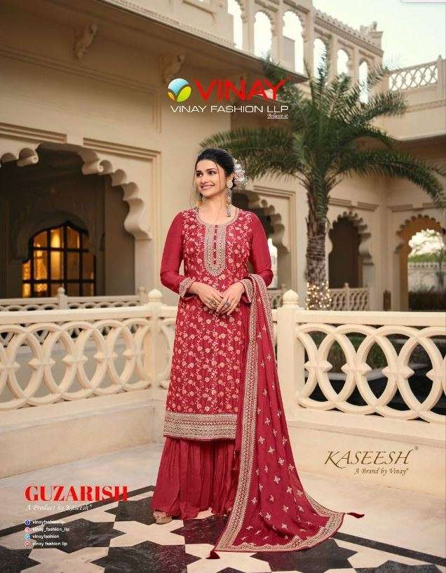 Vinay fashion kaseesh guzarish series 16981-16989 dola jacquard suit 