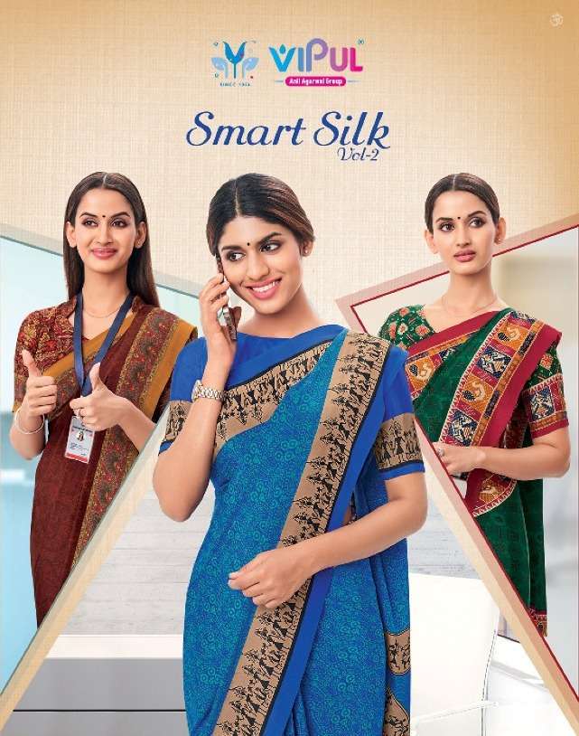 vipul smart silk vol 2 series 53601-53612 crape saree