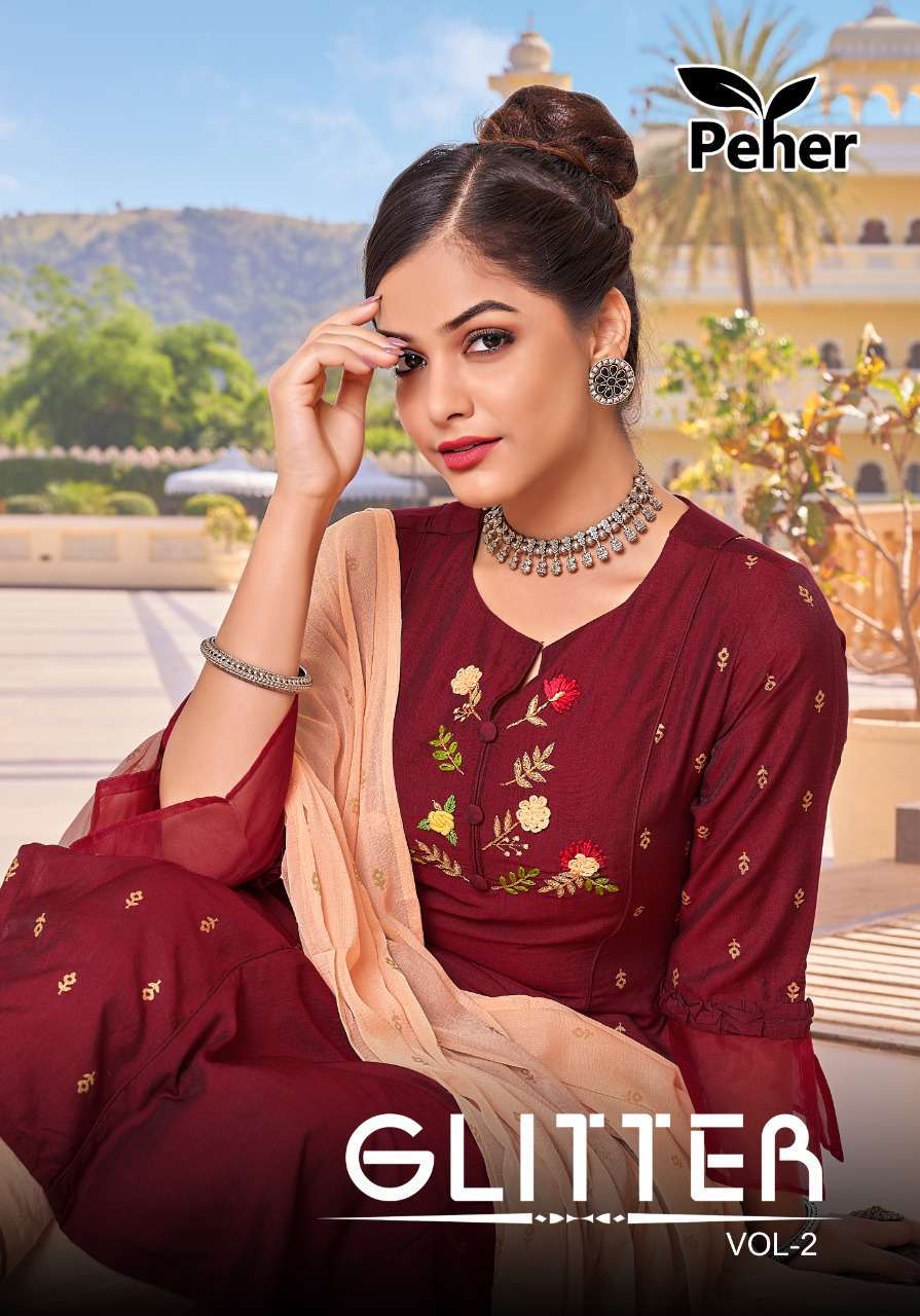 vivils silk glitter vol 2 series 1001-1006 roman silk readymade suit