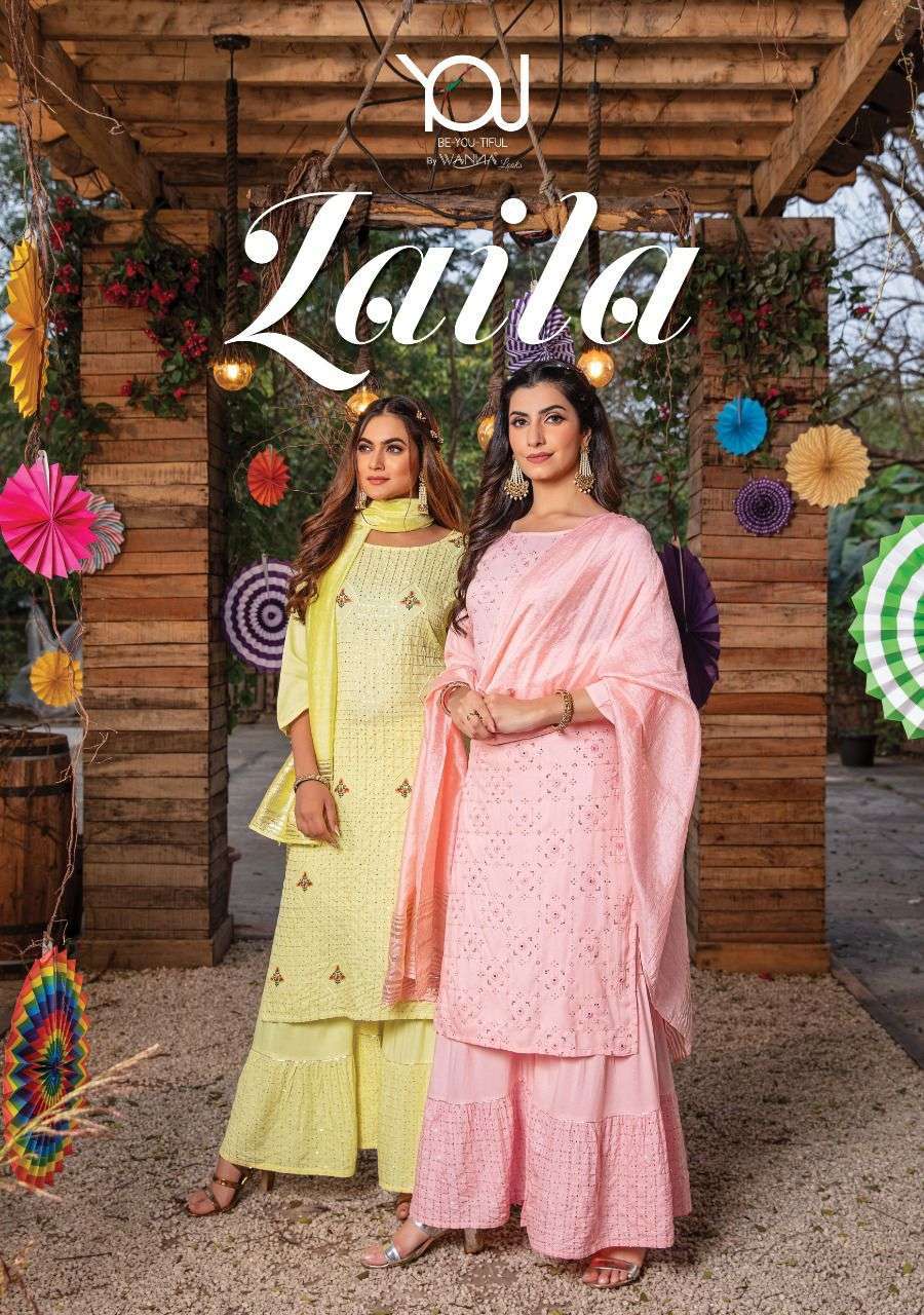 wanna laila series 101-106 Finest Quality of pure rayon readymade suit 