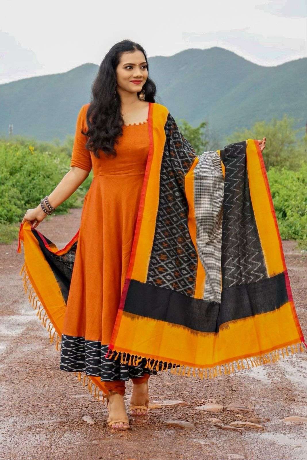 X-LADY OCCUR DESIGNER COTTON KURTI WITH DUPATTA 