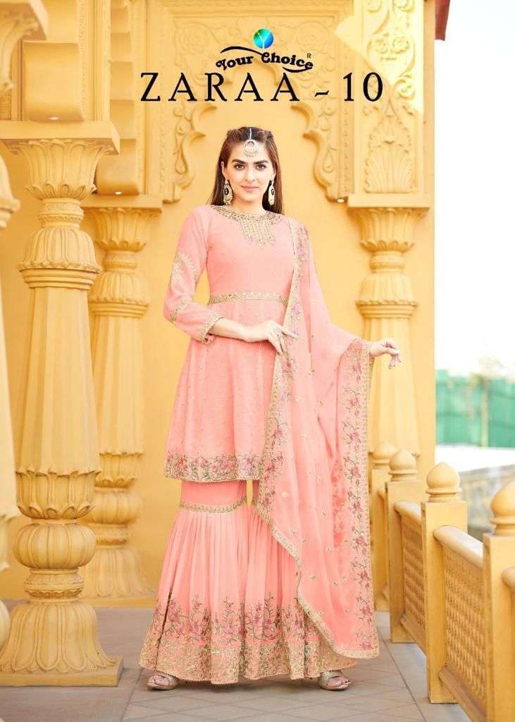 your choice zaraa vol 10 series 4189-4193 pure georgette suit 
