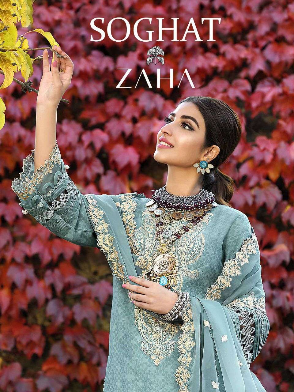 zaha soghat vol 1 series 10021-10024 georgette suit 