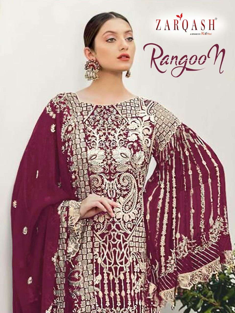 ZARQASH RANGOON Z-2103 DESIGNER FAUX GEORGETTE SUIT 