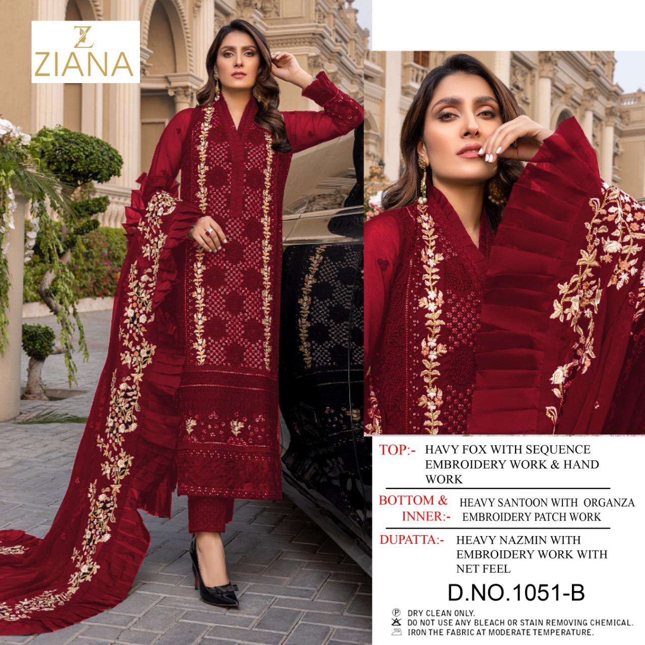 ZIANA 1051 DESIGNER HEAVY FAUX GEORGETTE SUIT 