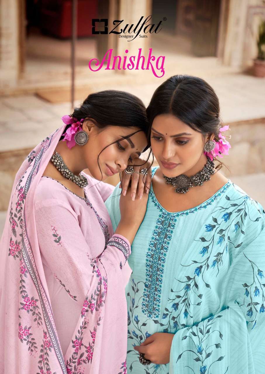 zulfat anishka series 405001-405010 pure cotton suit 