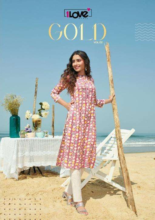 1love gold vol 2 series 01-08 premium rayon kurti 