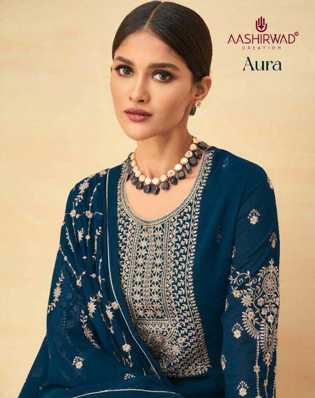 aashirwad aura series 9165-9170 real georgette suit 