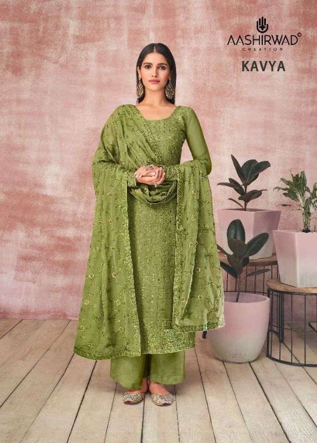 aashirwad kavya series 9109-9114 real georgette suit 