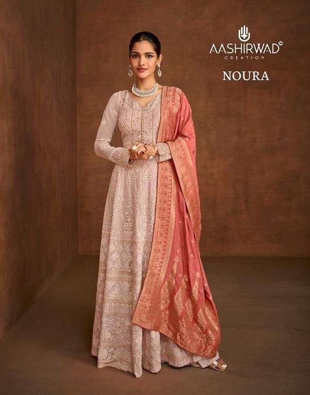 aashirwad noura series 9105-9108 real georgette suit 