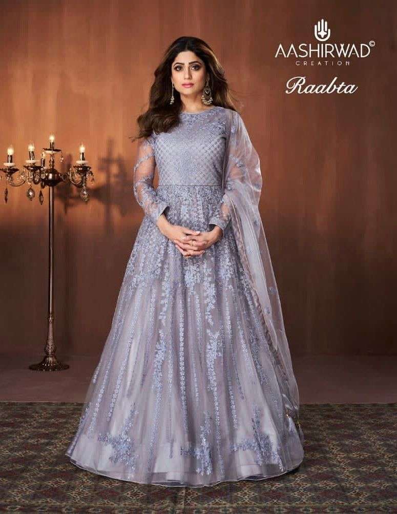 aashirwad raabta series 9155-9158 butterfly net suit 