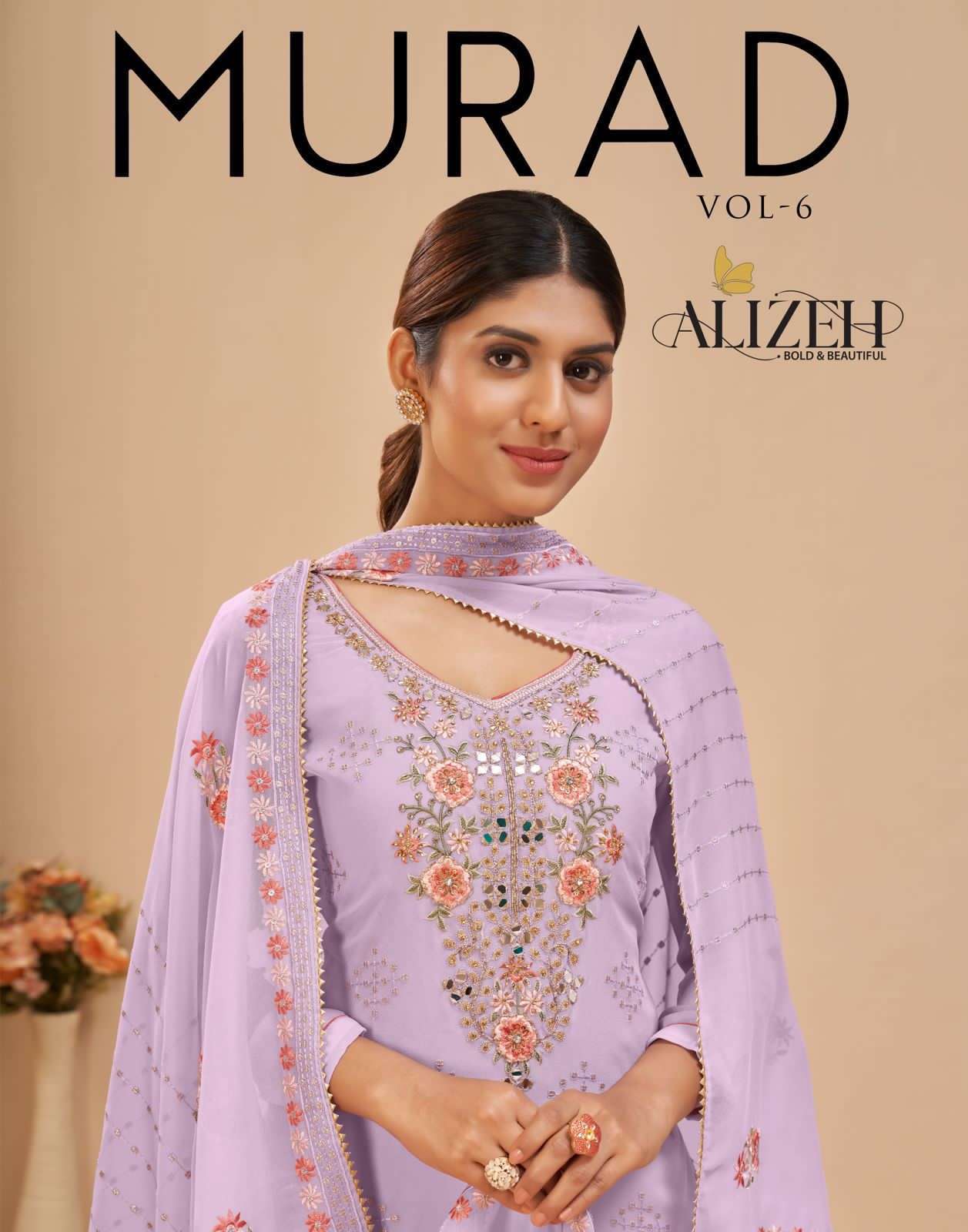 ALIZEH OFFICIAL MURAD VOL-6 DESIGNER PURE GEORGETTE SUIT 