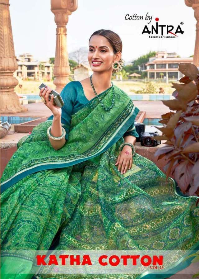 Antra katha cotton vol 23 rajjo net saree