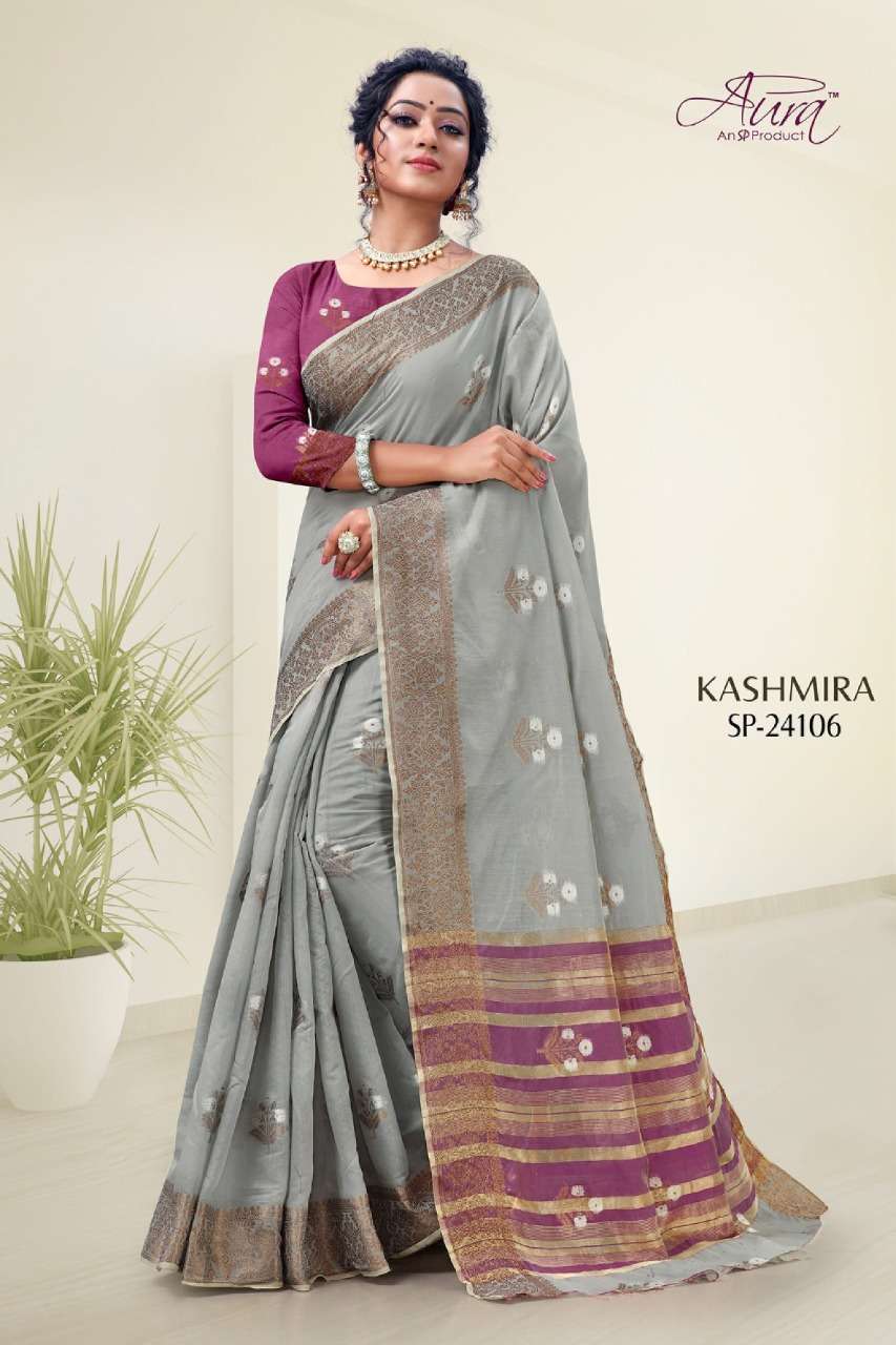 Aura kashmira series 24101-24106 soft cotton saree