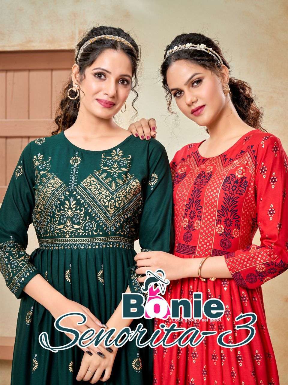 bonie senorita vol-3 series 3001-3008 pure rayon kurti