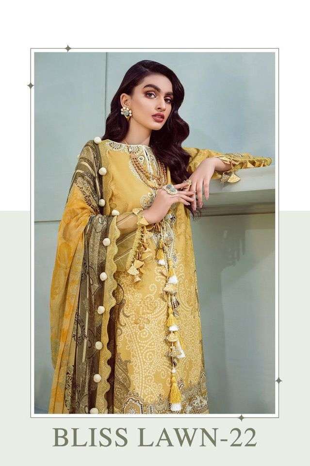 deepsy bliss lawn 22 series 1441-1448 pure cotton embroidery suit 