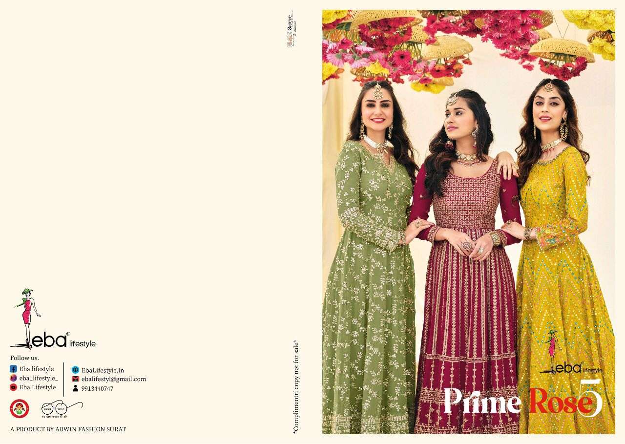 EBA PRIME ROSE VOL 5 DESIGNER GEORGETTE SUIT 