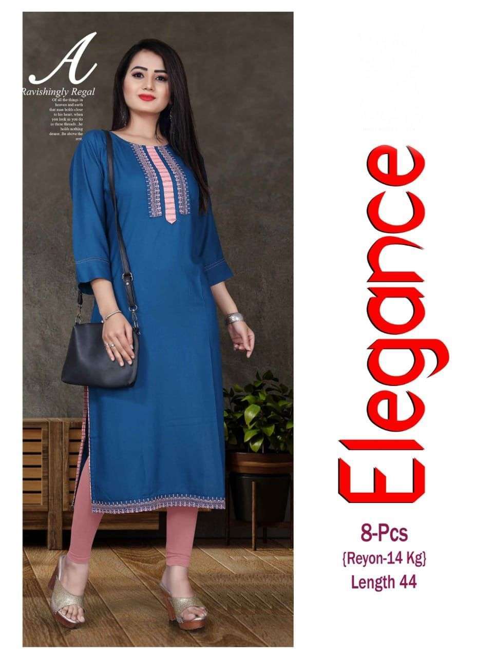 elegance series 001-008 heavy rayon kurti 