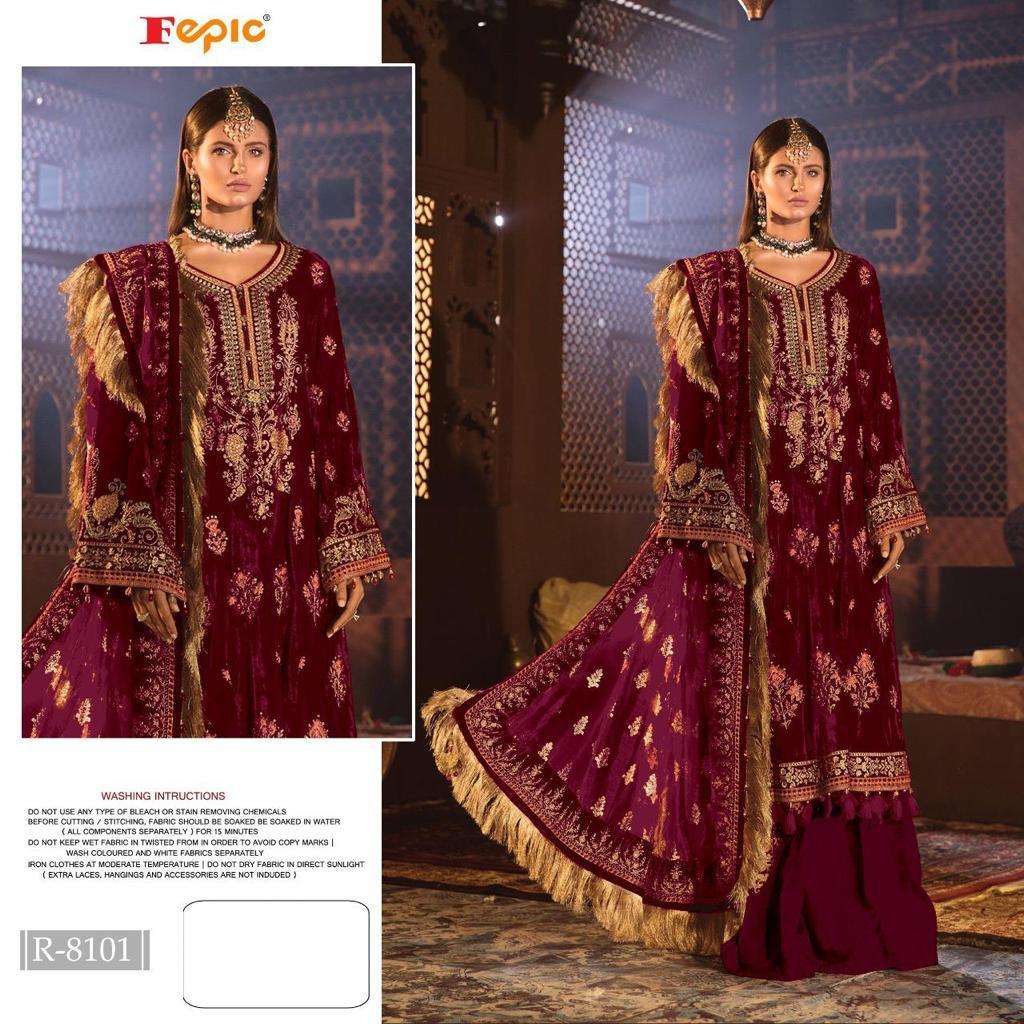 FEPIC ROSEMEEN R-8101 DESIGNER GEORGETTE SUIT 