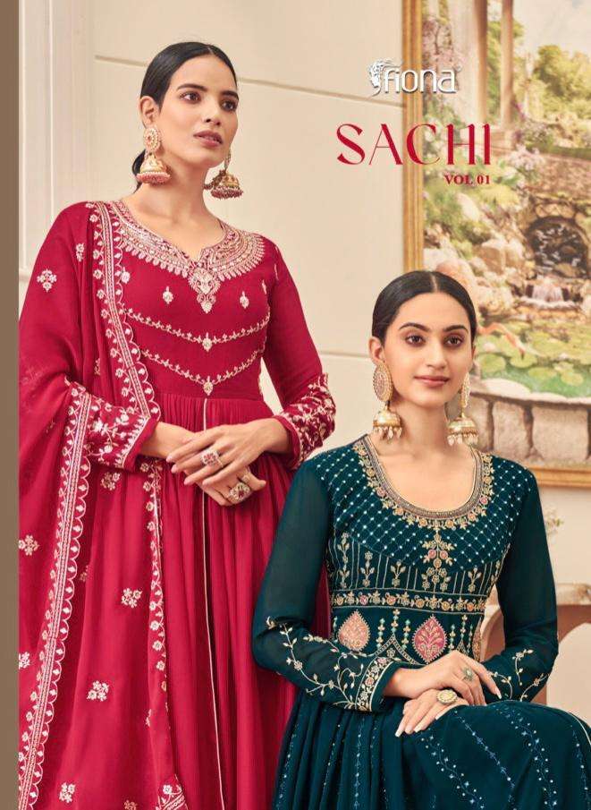 fiona sachi vol 01 series 51011-51013 georgette with heavy embroidery suit 