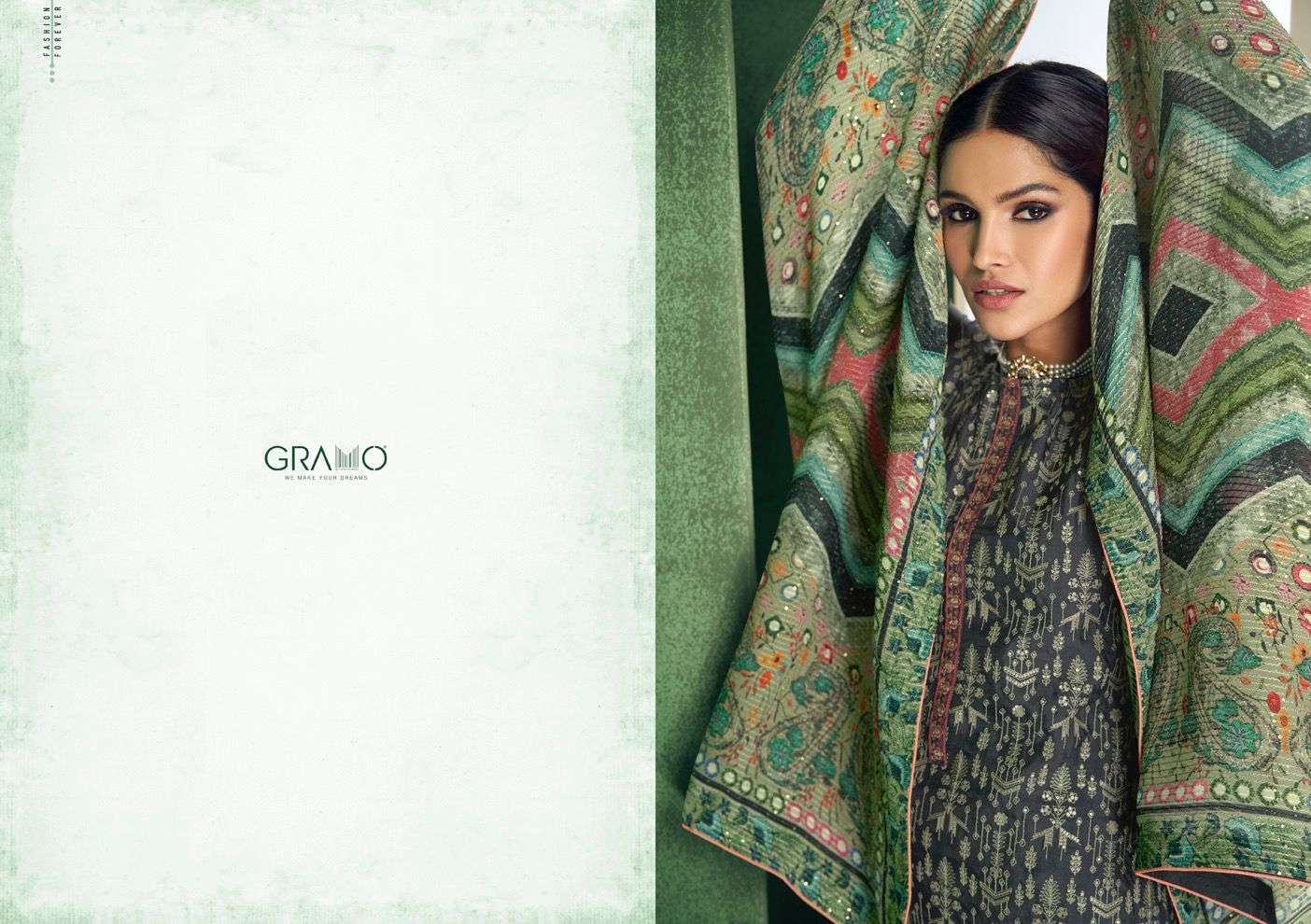 gramo khawaish vol 1 series 451-456 heavy faux georgette readymade suit