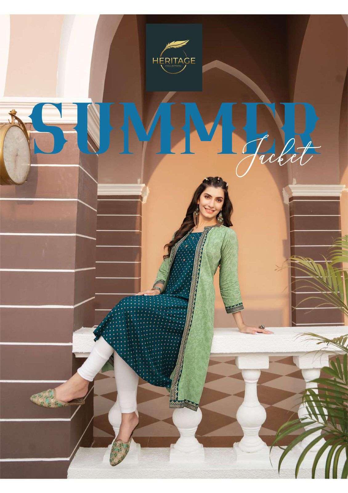 heritage summer jacket series 101-106 rayon slub kurti 