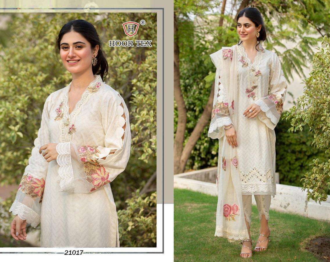 HOOR TEX 21017 DESIGNER HEAVY LAWN COTTON SUIT 