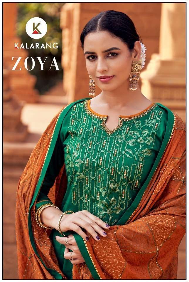 kalarang zoya series 3651-3654 jam silk cotton suit 