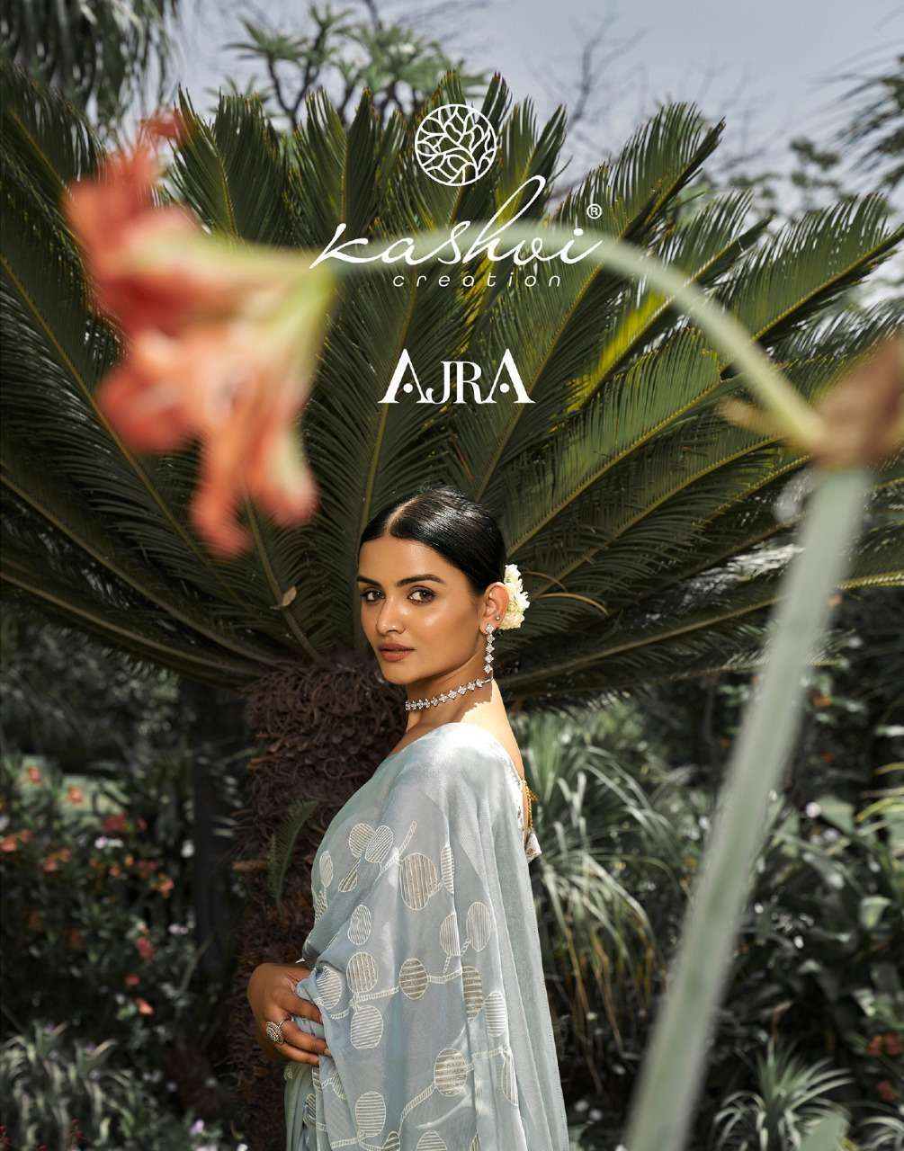 Kashvi ajra series 1001-1010 silk brasso with ink jari print saree