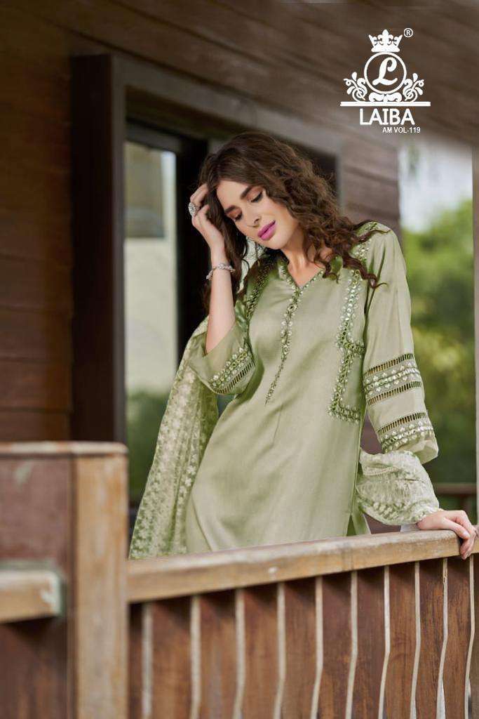 laiba am vol 119 pure georgette readymade suit 