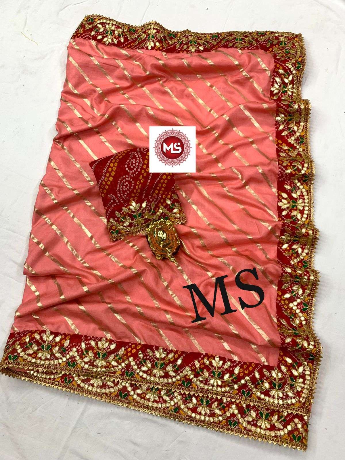 MS BRAND LEHRIYA DESIGNER DOLA SILK SAREE 