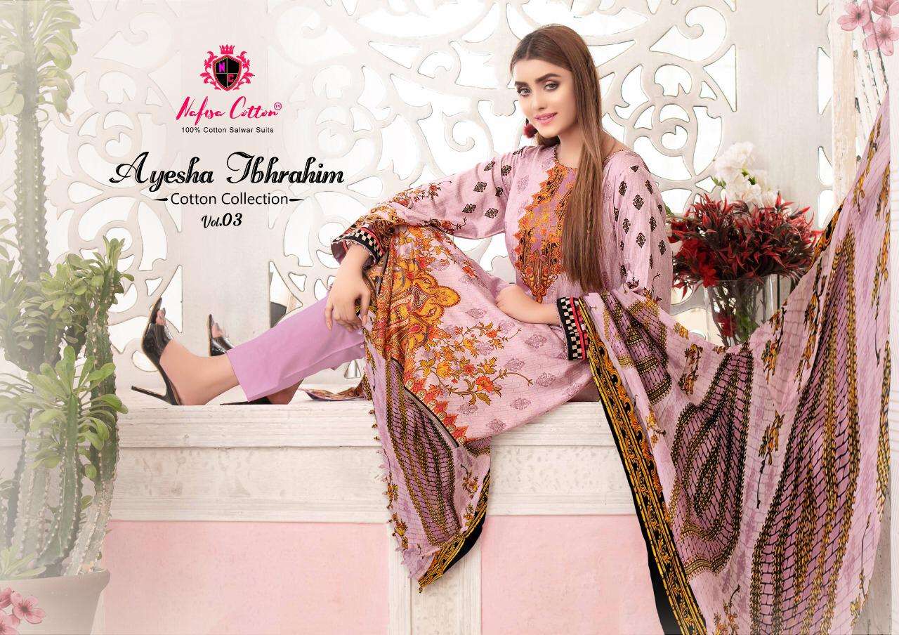 Nafisa Ayesha Ibhrahim Vol-3 series 3001-3006 cotton suit 