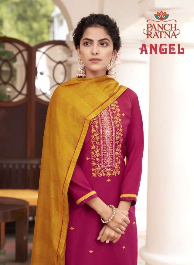 panch ratna angel series 11671-11675 heavy parampara silk suit 