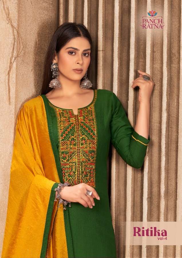 panch ratna ritika vol 4 series 11681-11685 parampara silk suit