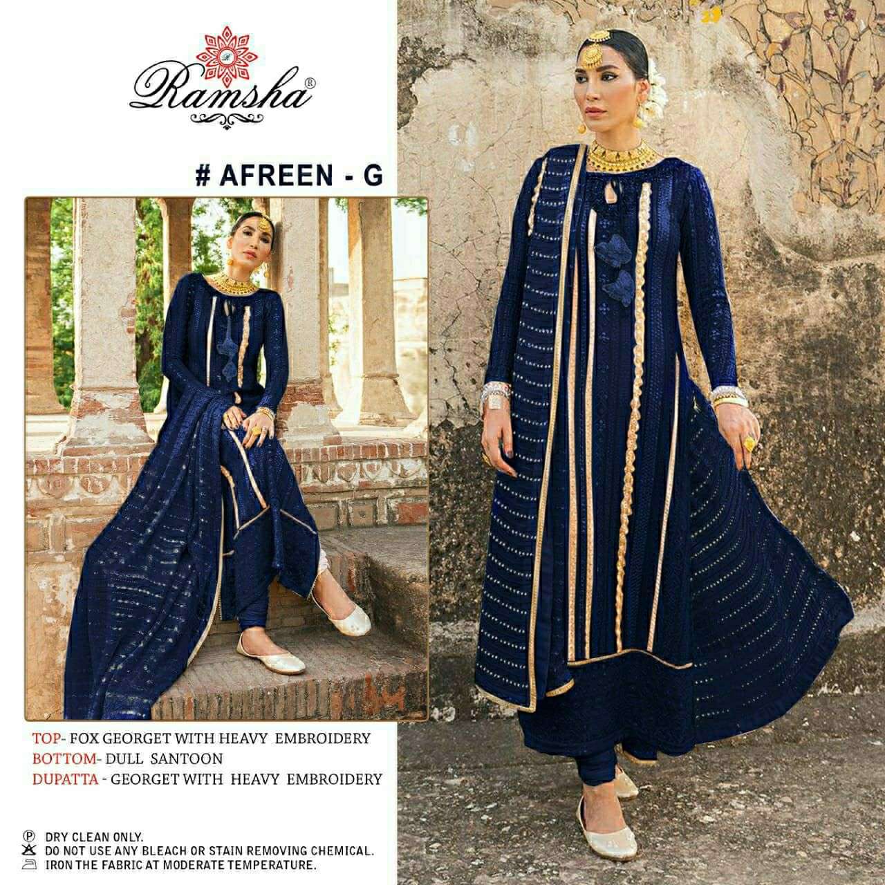 RAMSHA AFREEN NX DESIGNER GEORGETTE SUIT 