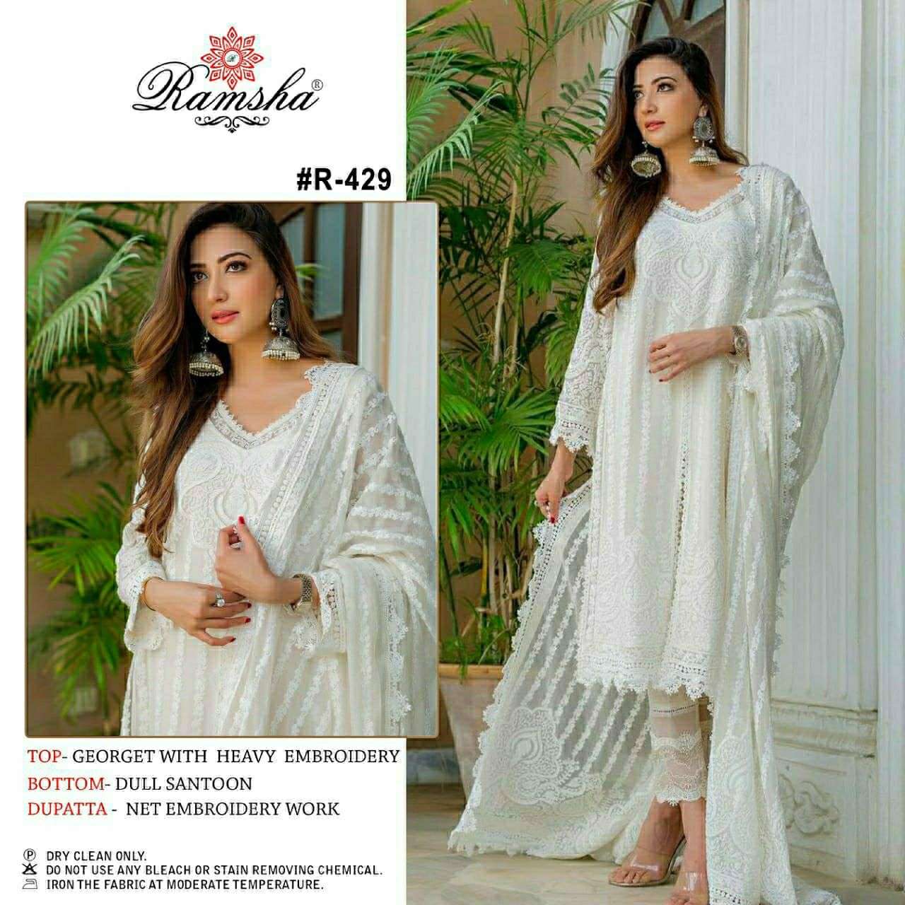 RAMSHA R-429 DESIGNER GEORGETTE SUIT 