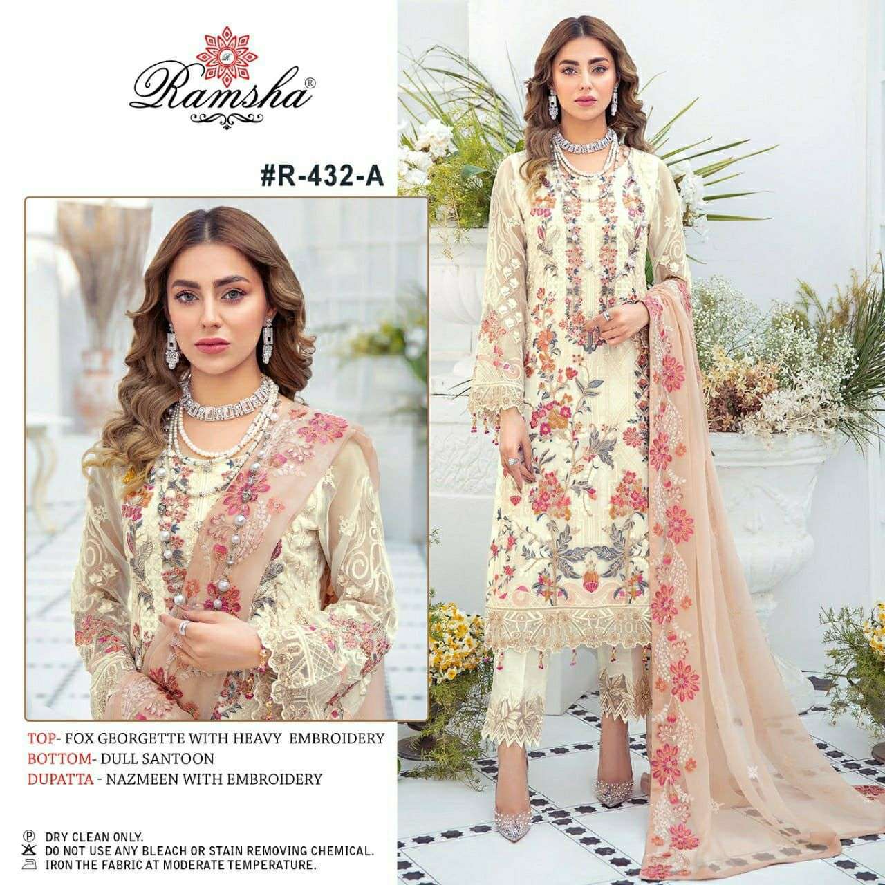 ramsha R-432 nx georgette with embroidery suit