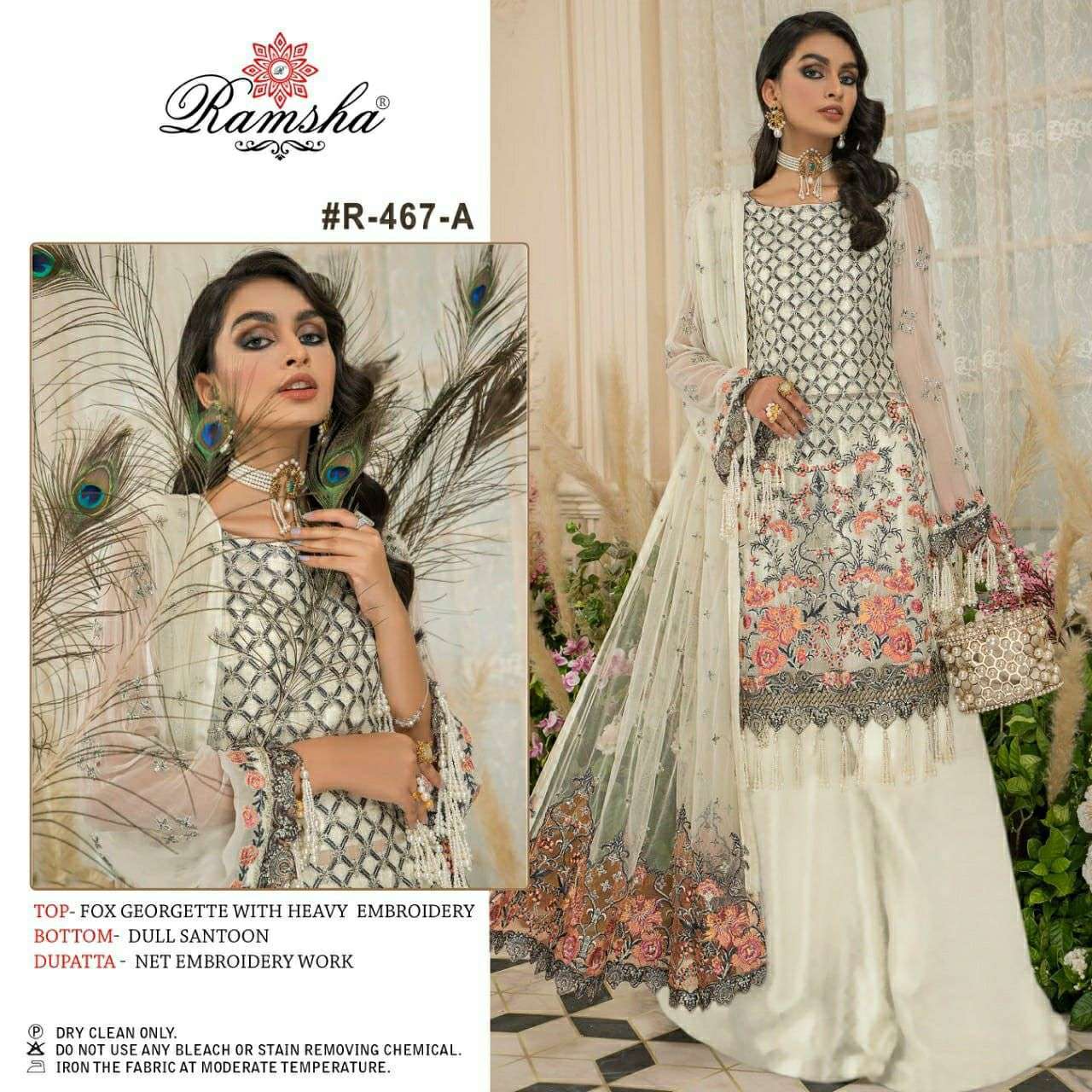 ramsha R-467 nx georgette with embroidery suit 