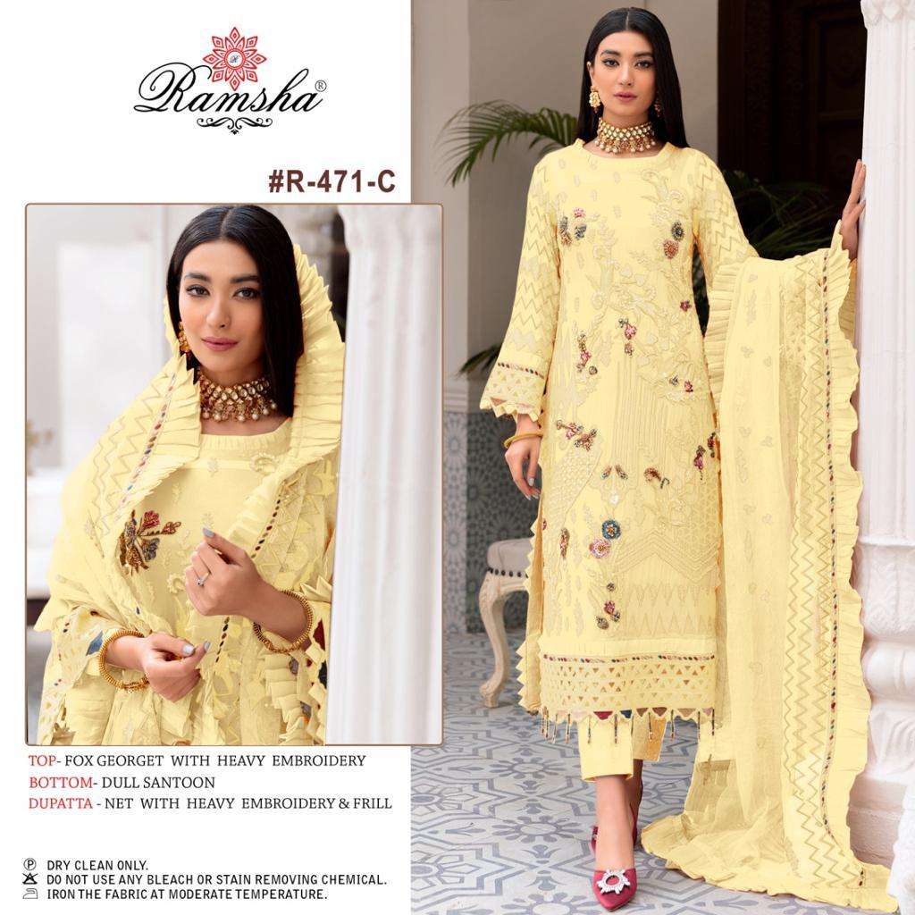 RAMSHA R-471 NX DESIGNER GEORGETTE SUIT 