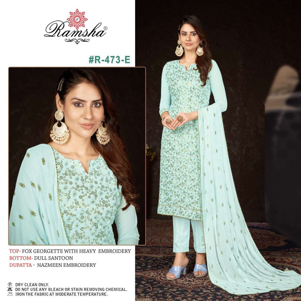 RAMSHA R-473 DESIGNER GEORGETTE SUITS 